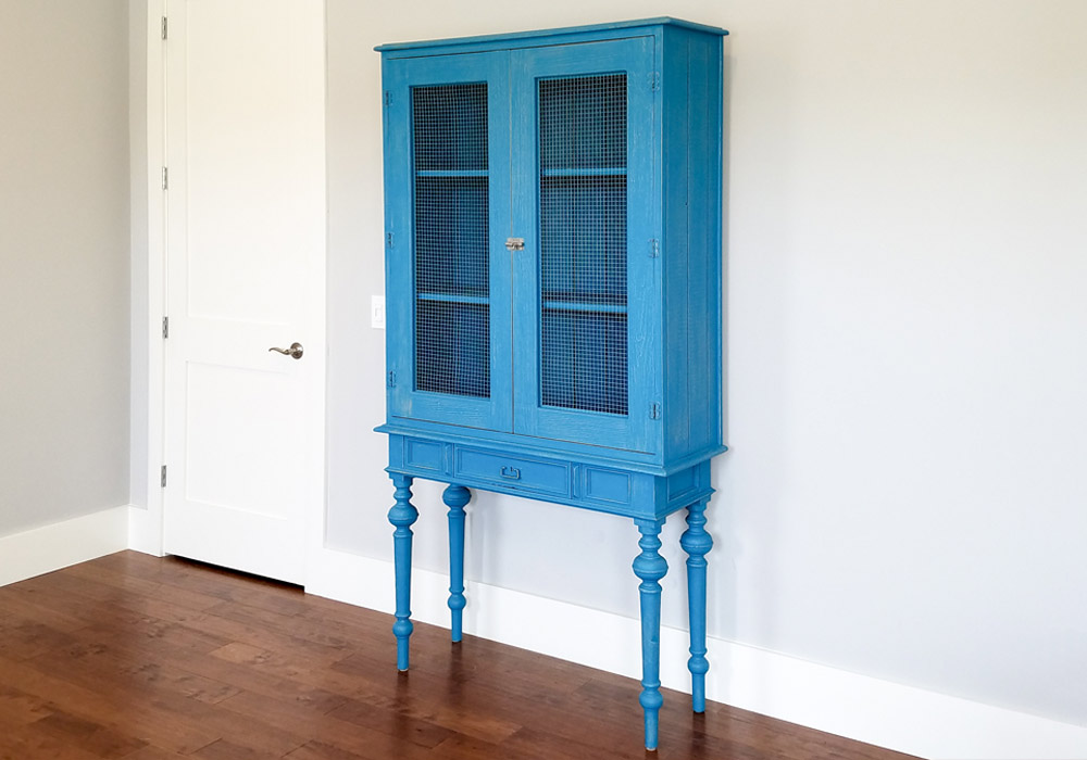 Blue Shiplap Pie Safe