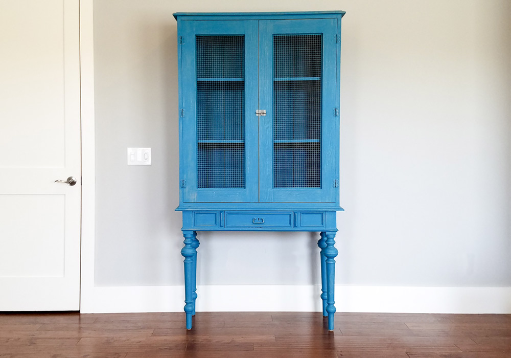 Blue Shiplap Pie Safe