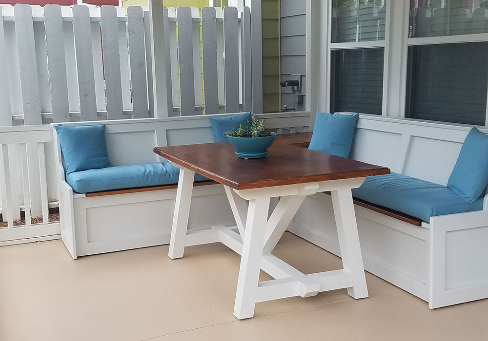 Farm Table with Custom Benches