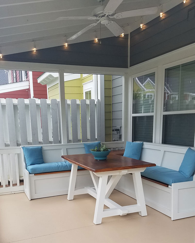 Farm Table with Custom Benches