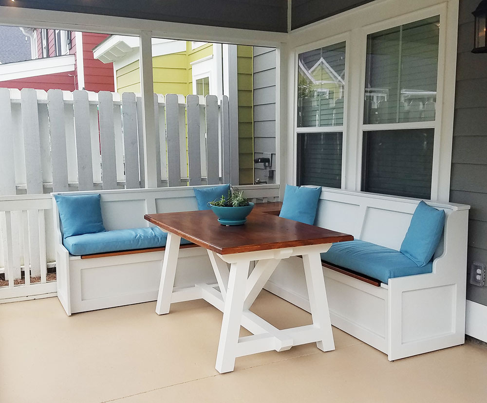 Farm Table with Custom Benches