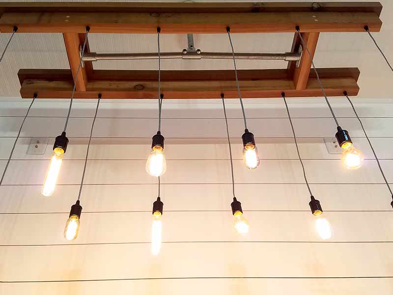 Cedar Chandelier Long Bulb