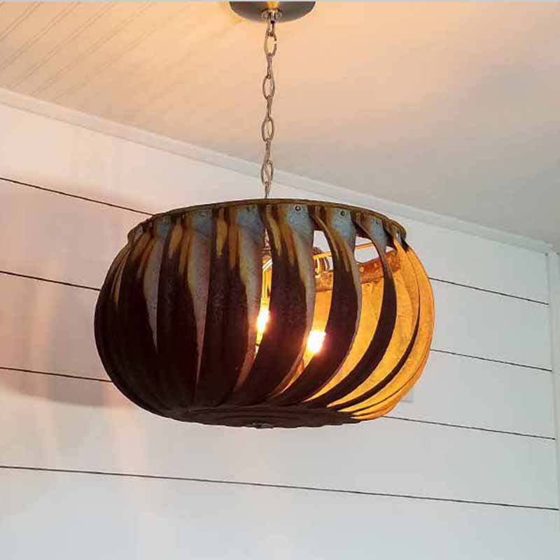 Galvanized Rusty Vent Chandelier