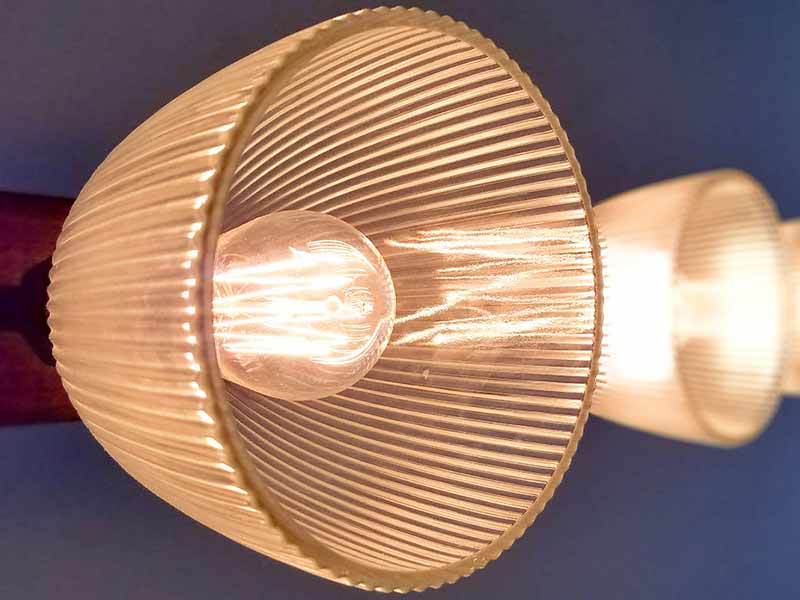 Purple Heart Glass Shade Chandelier